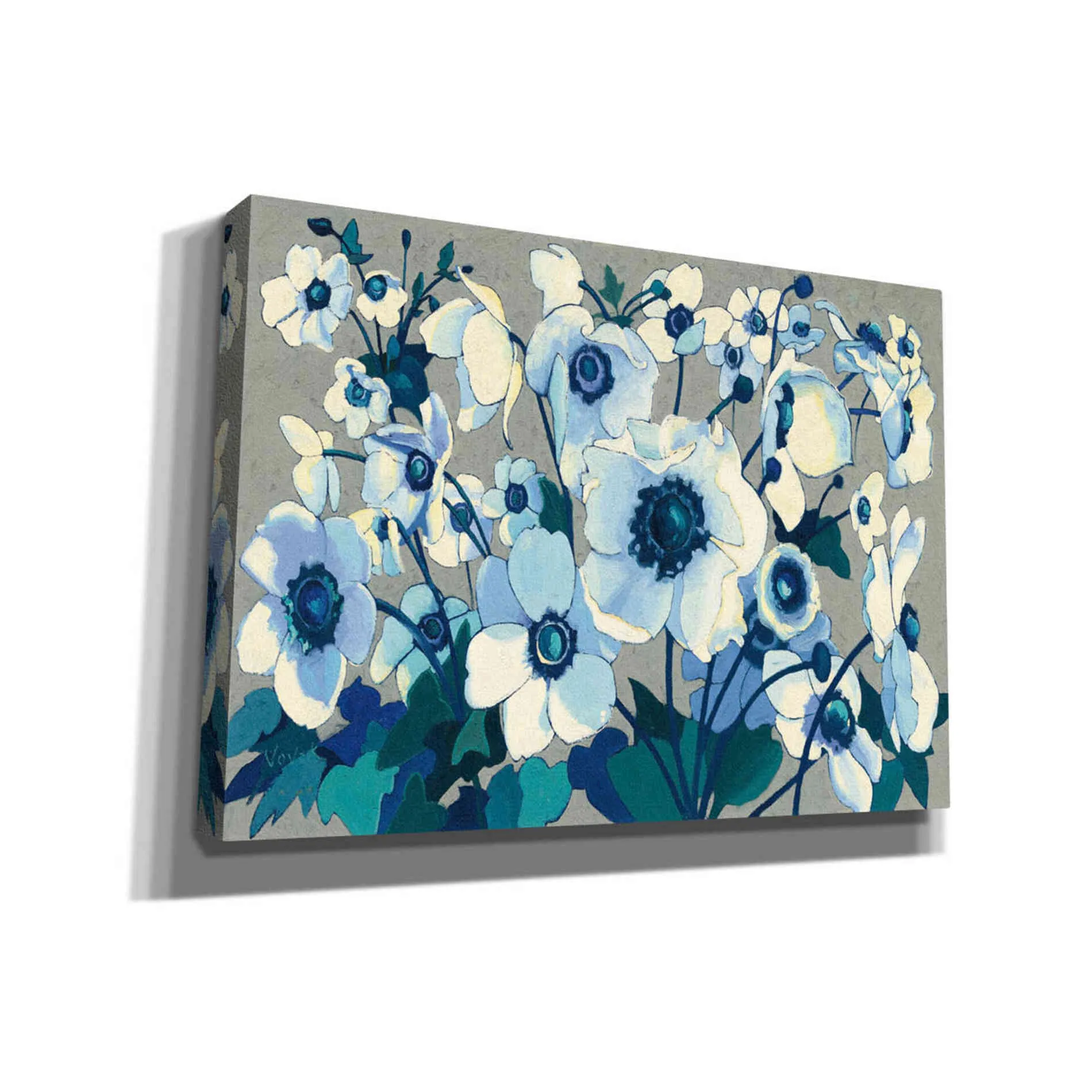 'Anemones Japonaises I' by Shirley Novak, Canvas Wall Art