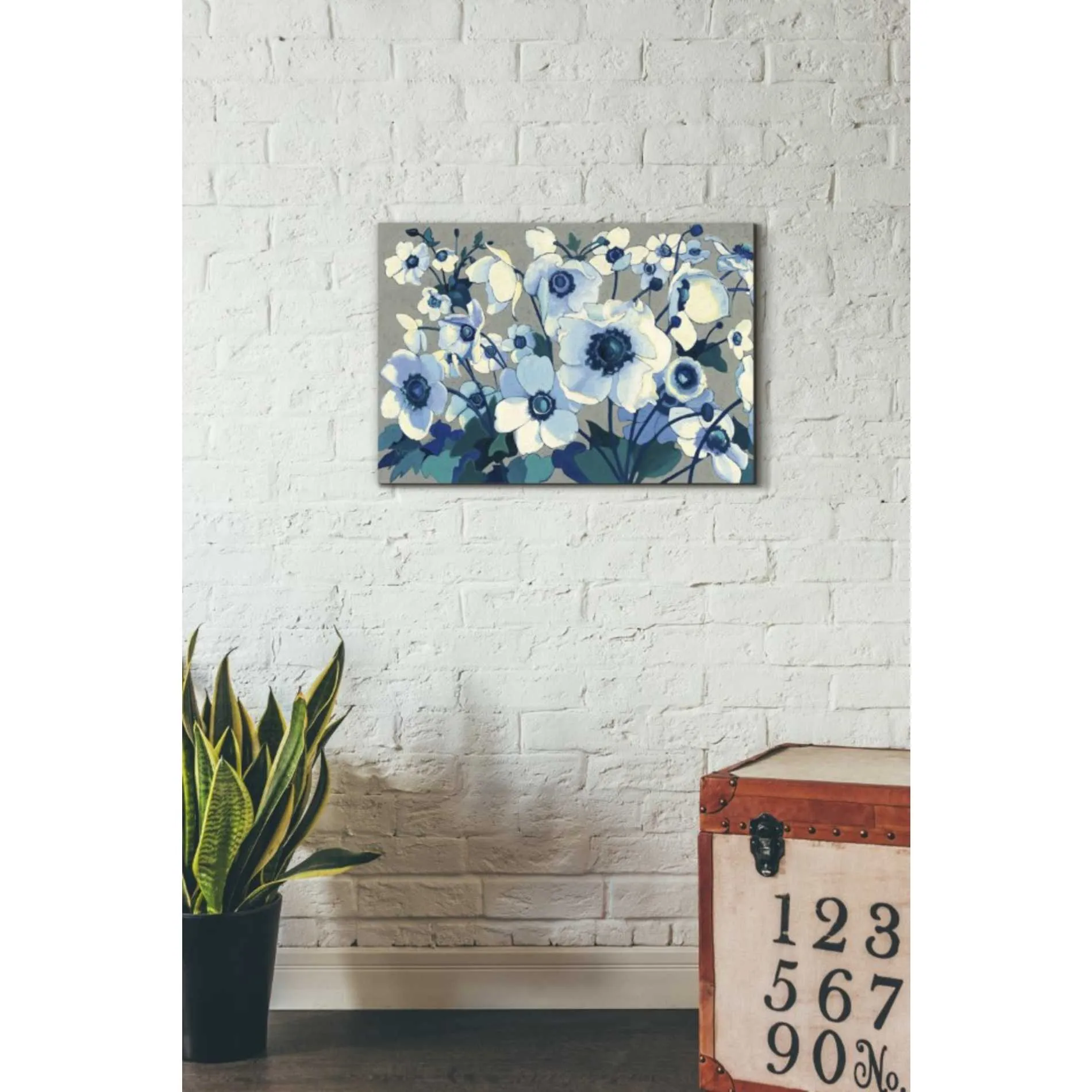 'Anemones Japonaises I' by Shirley Novak, Canvas Wall Art