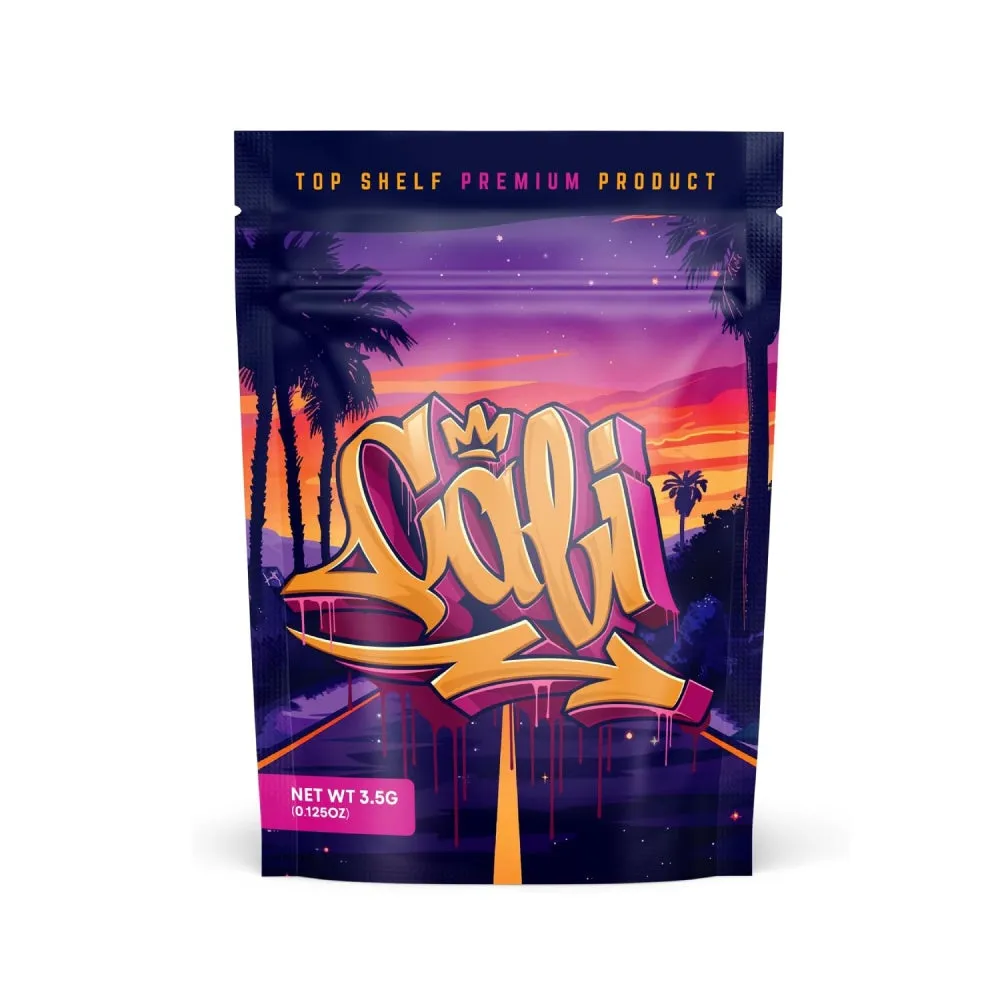 Designed Mylar Bag - Cali Top Shelf Premium - 9.8cm x 13cm - Pack of 10