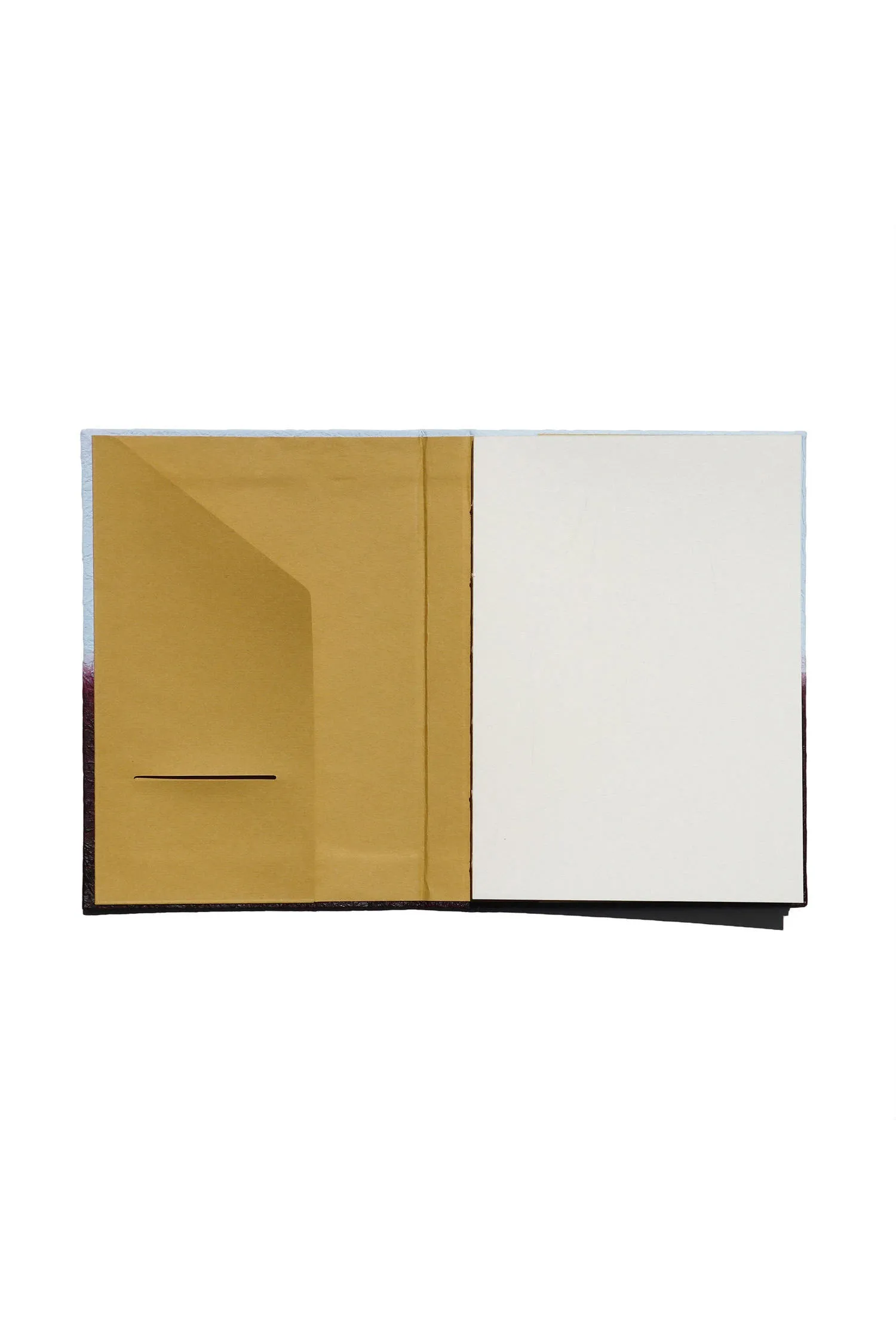 GugimFolio Notebook made from Hanji (Korean Paper) - Burgundy/Sky