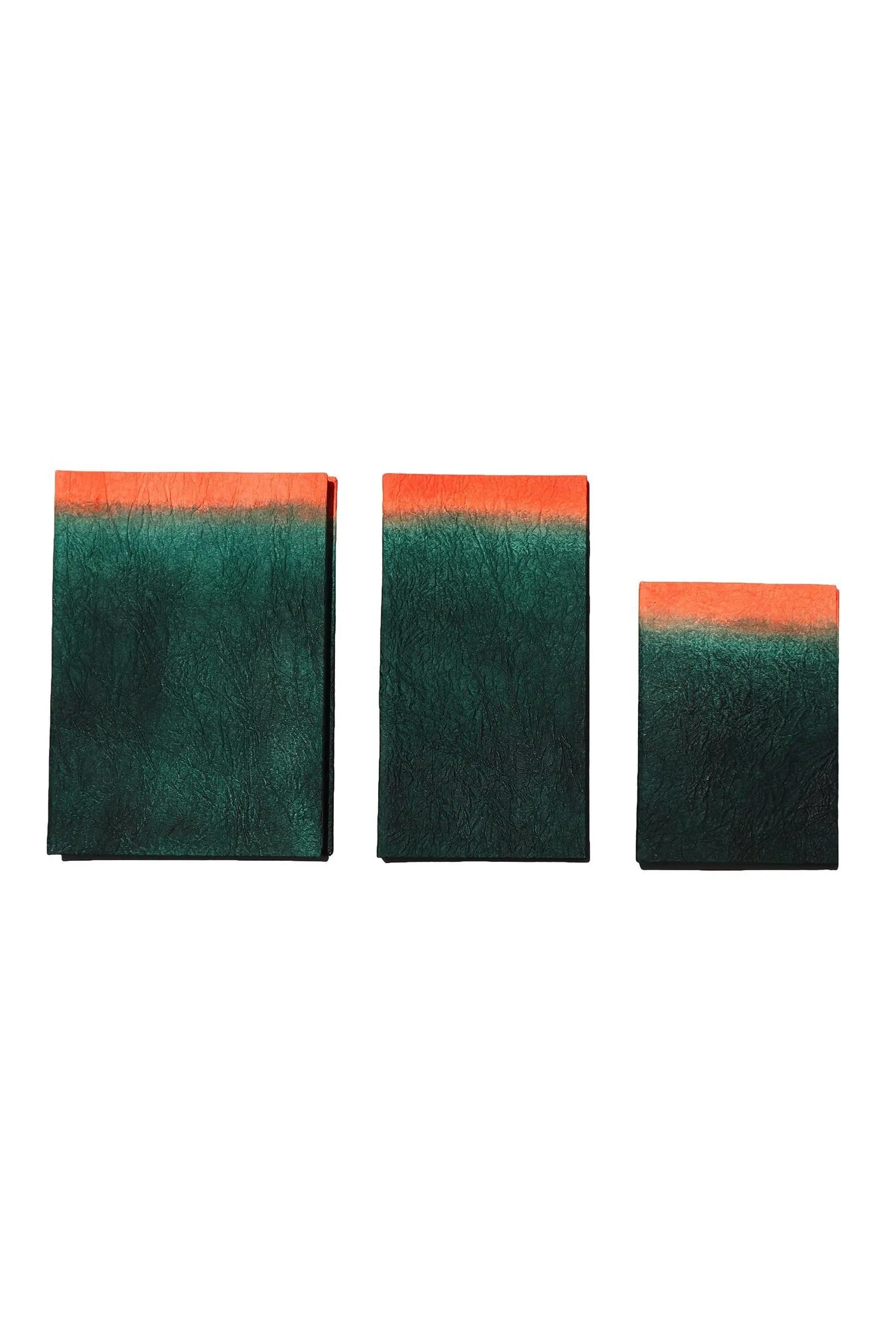 GugimFolio Notebook made from Hanji (Korean Paper) - Green/Orange