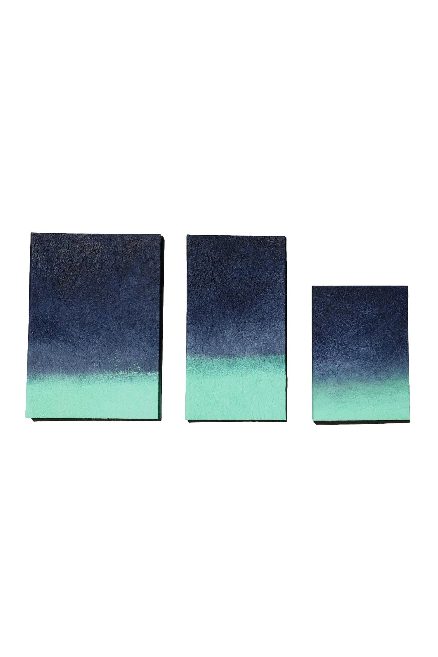 GugimFolio Notebook made from Hanji (Korean Paper) - Navy/Mint