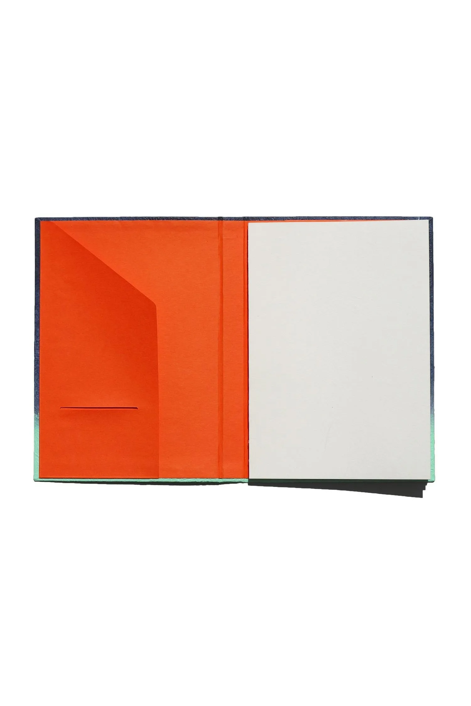 GugimFolio Notebook made from Hanji (Korean Paper) - Navy/Mint