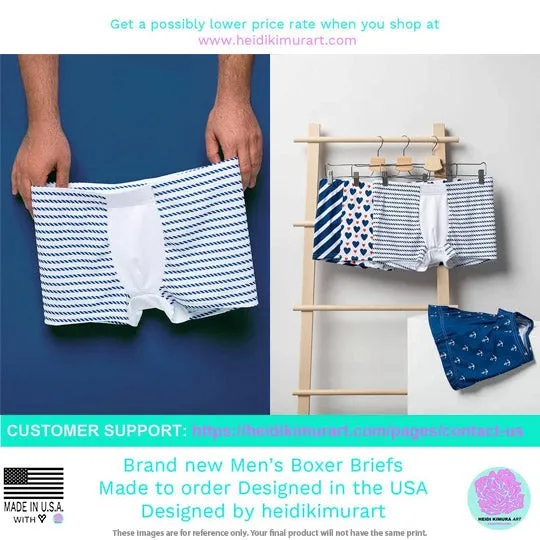 Neon Black Men's Boxer Briefs, Designer Premium Elastic Underwear For Men - Made in USA/EU/MX